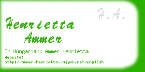 henrietta ammer business card